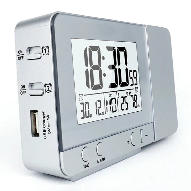 Digitale wekker met tijdprojectie plafond