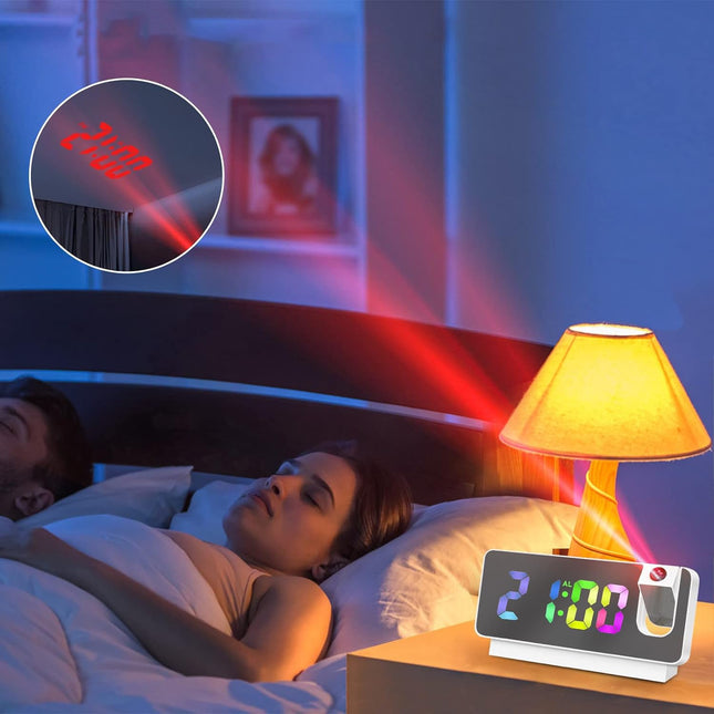 Digitale spiegelwekker met USB-oplader