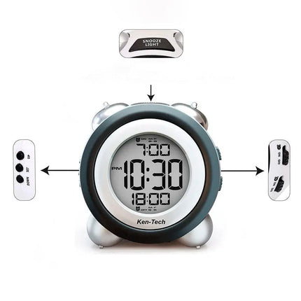 Wekker met extra luid alarm