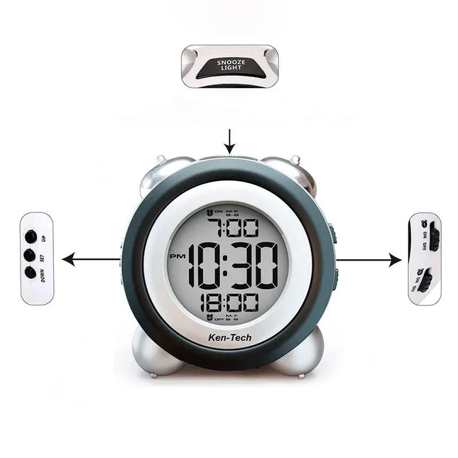 Wekker met extra luid alarm