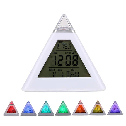Piramide wekker met kleurveranderend licht