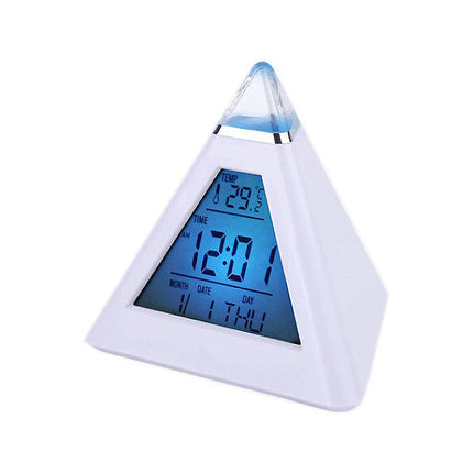 Piramide wekker met kleurveranderend licht