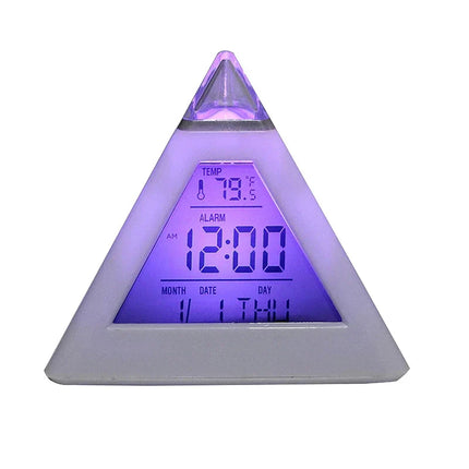 Piramide wekker met kleurveranderend licht