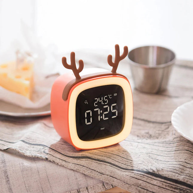 Kinderwekker hert met digitaal display