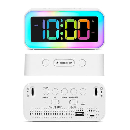Digitale wekker met RGB nachtlamp