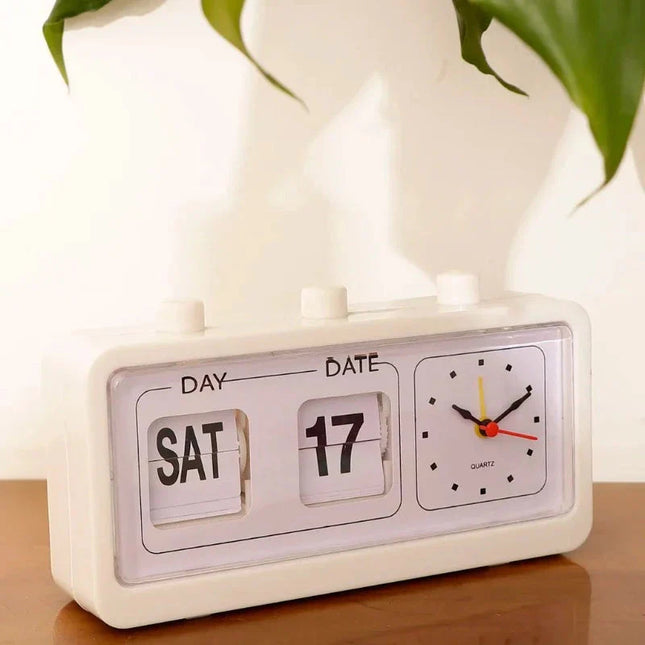 Retro flipklok wekker met datum
