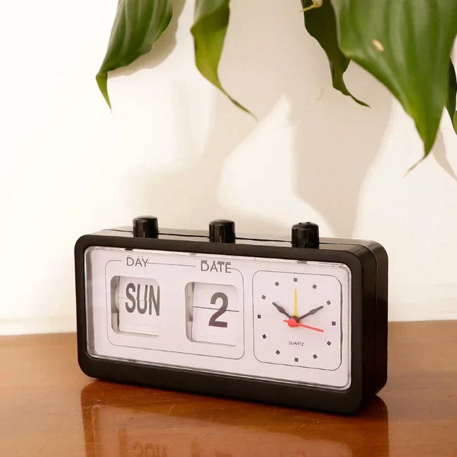 Retro flipklok wekker met datum