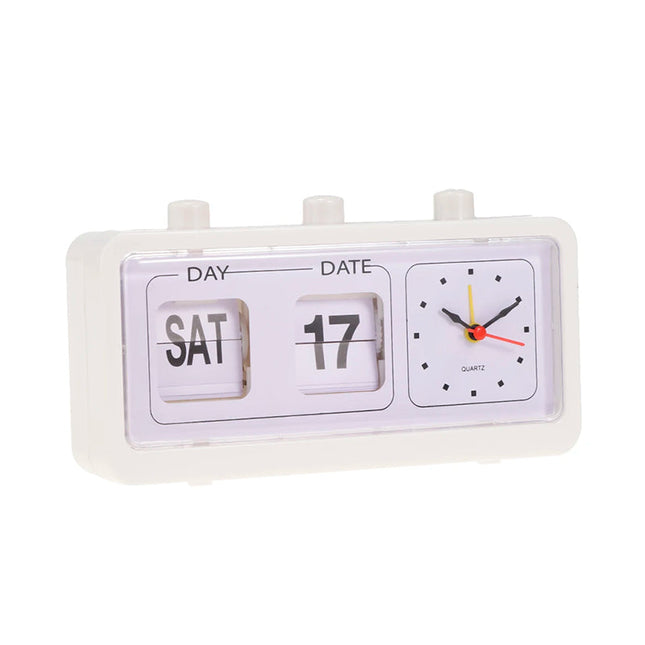 Retro flipklok wekker met datum