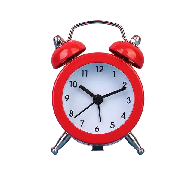 Kleine rode wekker met bellen