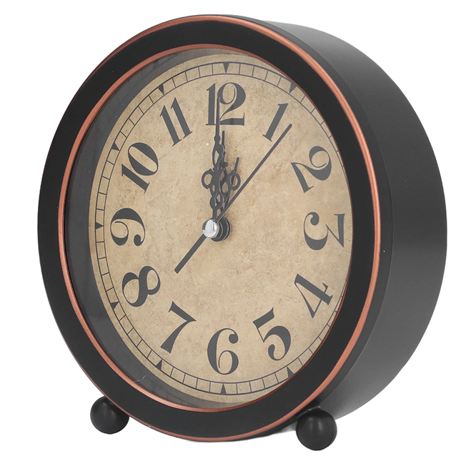 Ronde vintage wekker retro stijl