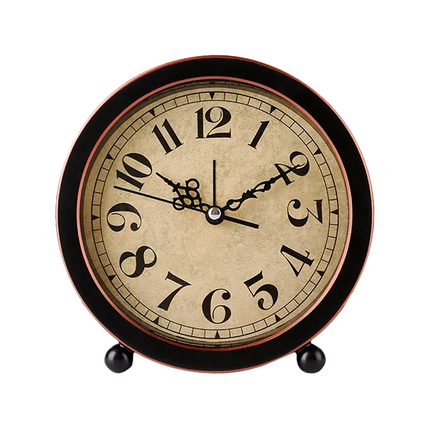 Ronde vintage wekker retro stijl