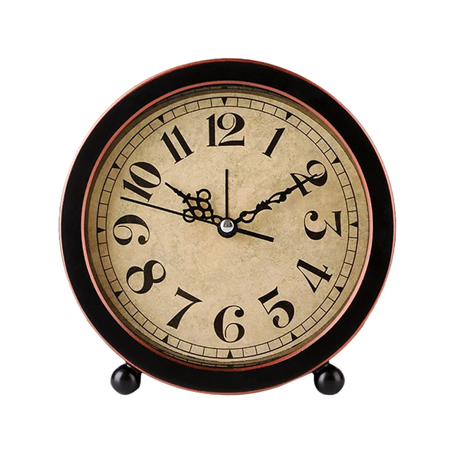 Ronde vintage wekker retro stijl