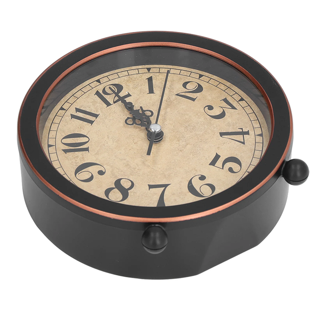 Ronde vintage wekker retro stijl