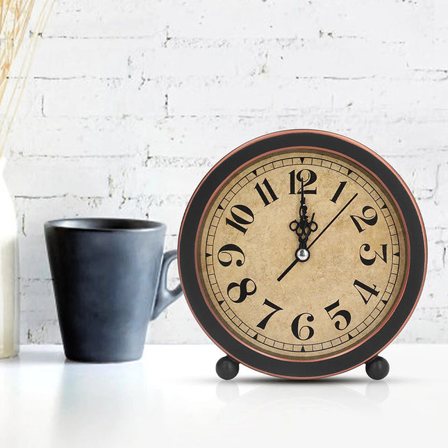 Ronde vintage wekker retro stijl